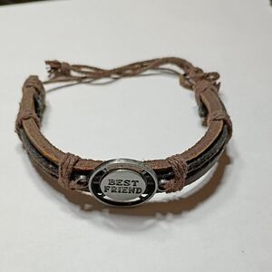 Brown Leather Best Friend Bracelet